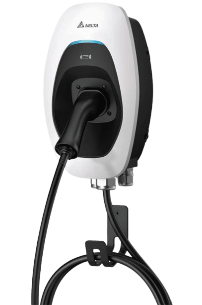 Delta AC Max EV Charger 7.4 - 22kWp, 1Ph&3Ph,Tethered plug 5 m cable, Type 2, IP55/IK09 (EIAW-E22KTBE5A02)
